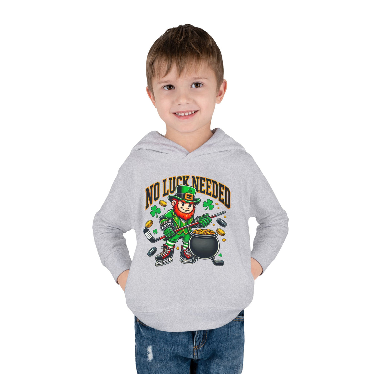 No Luck Needed Toddler Hoodie - Fun St. Patrick's Day Pullover