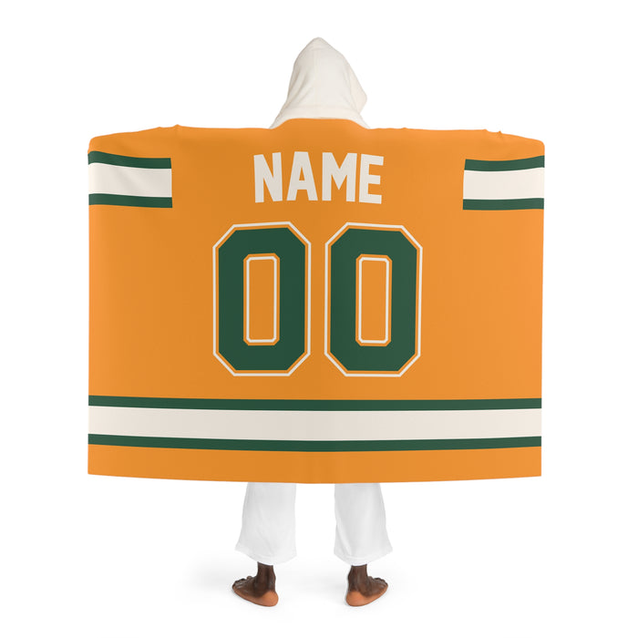 Custom Team Blanket Hooded Sherpa Fleece Blanket – Cozy Oversized Hooded Throw