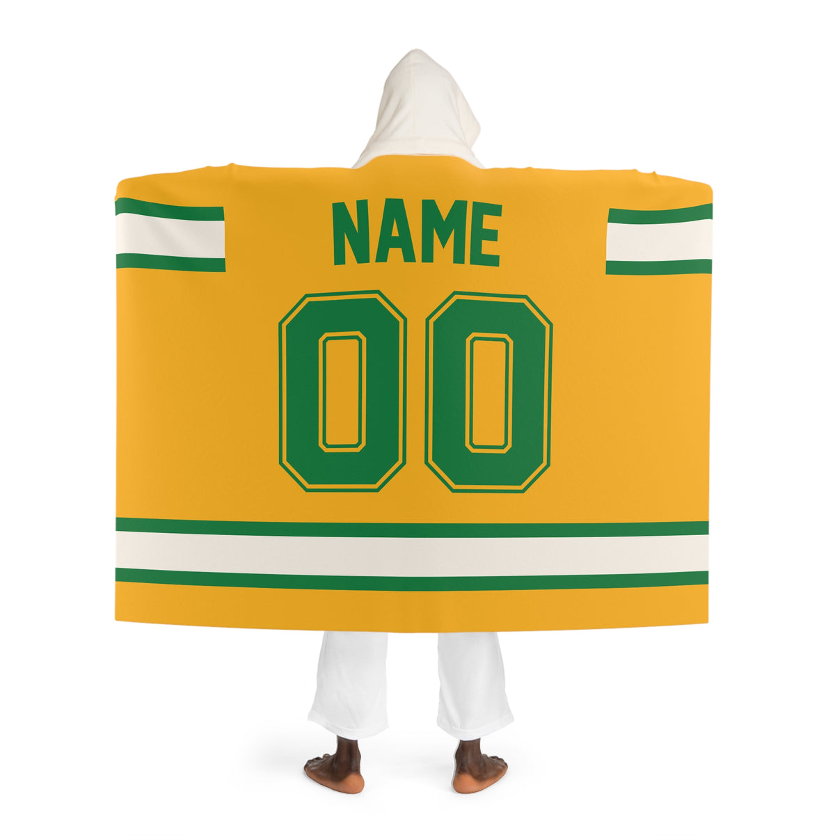 Custom Team Blanket Hooded Sherpa Fleece Blanket – Cozy Oversized Hooded Throw