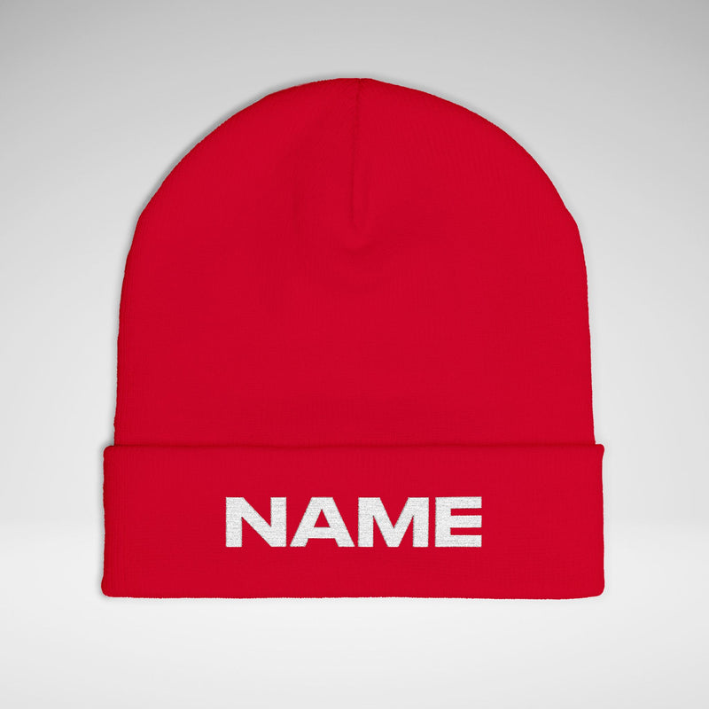 Team Knit Beanie – Custom Text Winter Hat