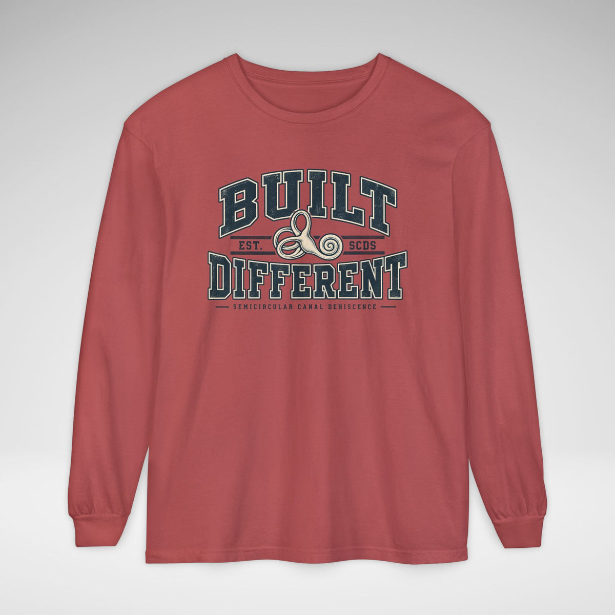 Built Different SCDS Awareness Comfort Colors Unisex Garment-dyed Long Sleeve T-Shirt