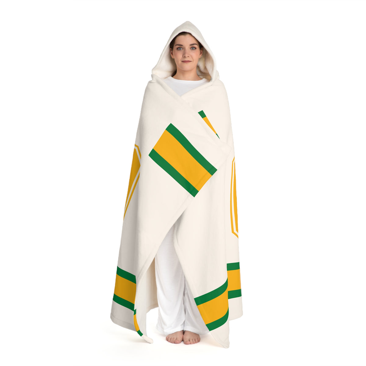 Custom Team Blanket Hooded Sherpa Fleece Blanket – Cozy Oversized Hooded Throw