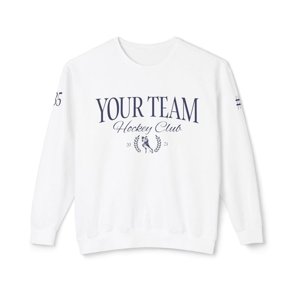 Custom Hockey Club Comfort Colors Unisex Lightweight Crewneck Sweatshirt