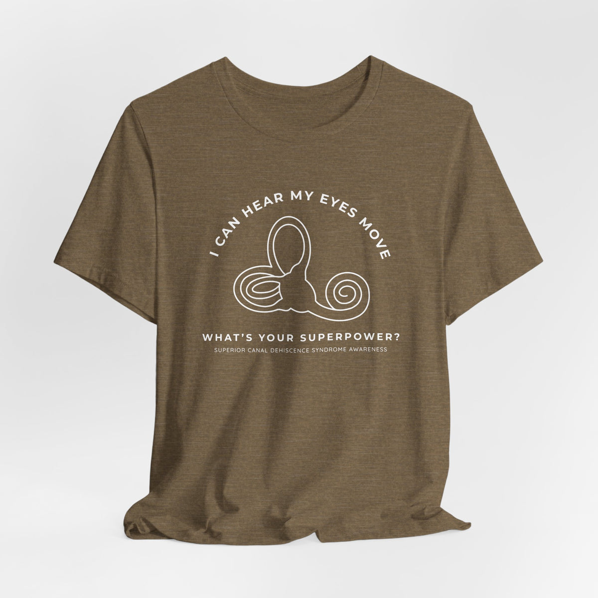 I Can Hear My Eyes Move SCDS Awareness Bella Canvas Unisex Jersey Short Sleeve Tee