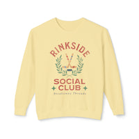 Rinkside Social Club Soft Style Comfort Colors Unisex Lightweight Crewneck Sweatshirt