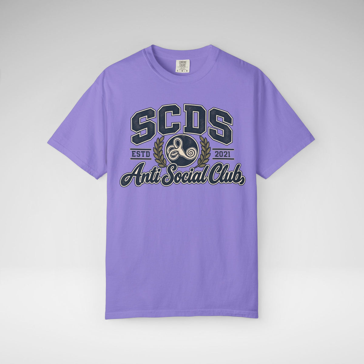 Personalizable SCDS Anti Social ClubComfort Colors Unisex Garment-Dyed T-shirt
