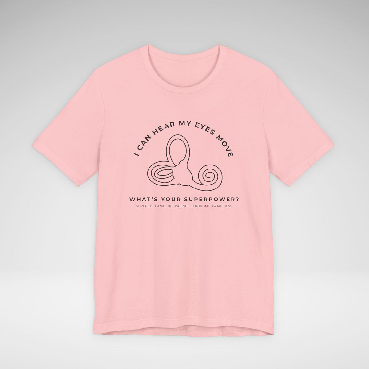 I Can Hear My Eyes Move SCDS Awareness Bella Canvas Unisex Jersey Short Sleeve Tee