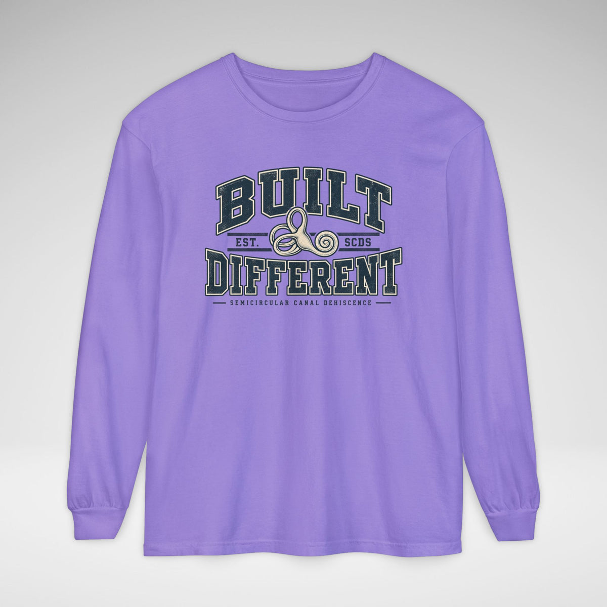 Built Different SCDS Awareness Comfort Colors Unisex Garment-dyed Long Sleeve T-Shirt