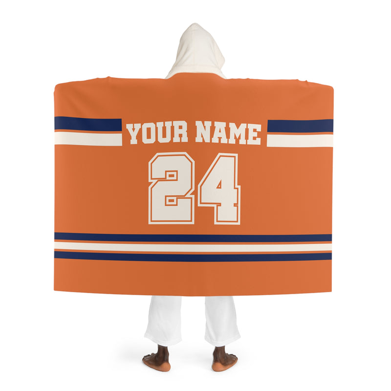 Custom Team Blanket Hooded Sherpa Fleece Blanket – Cozy Oversized Hooded Throw
