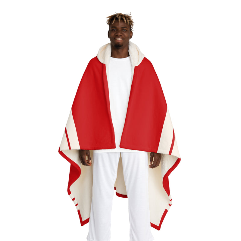 Custom Team Blanket Hooded Sherpa Fleece Blanket – Cozy Oversized Hooded Throw