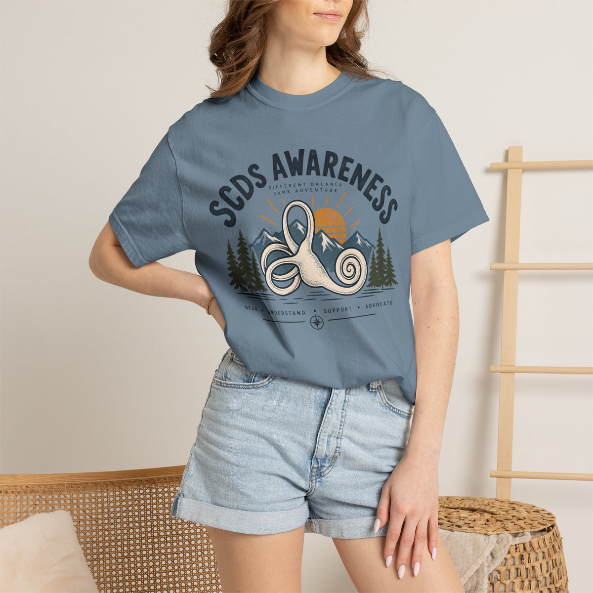 SCDS Awareness “Different Balance, Same Adventure” Comfort Colors Unisex Garment-Dyed T-shirt