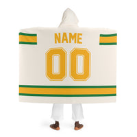 Custom Team Blanket Hooded Sherpa Fleece Blanket – Cozy Oversized Hooded Throw