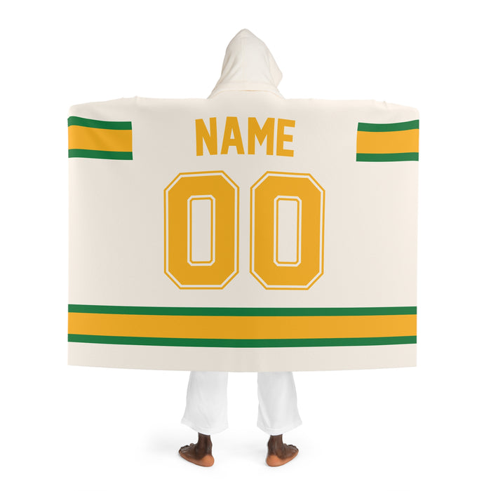 Custom Team Blanket Hooded Sherpa Fleece Blanket – Cozy Oversized Hooded Throw