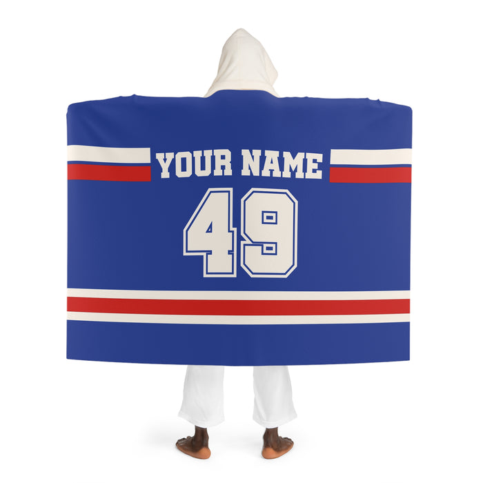 Custom Team Blanket Hooded Sherpa Fleece Blanket – Cozy Oversized Hooded Throw