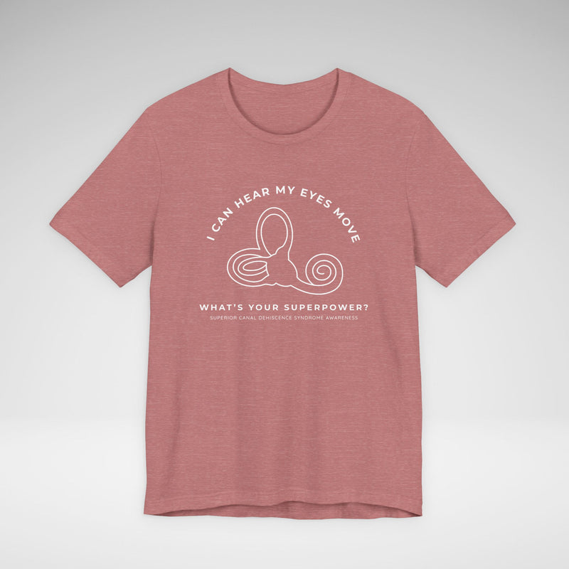 I Can Hear My Eyes Move SCDS Awareness Bella Canvas Unisex Jersey Short Sleeve Tee