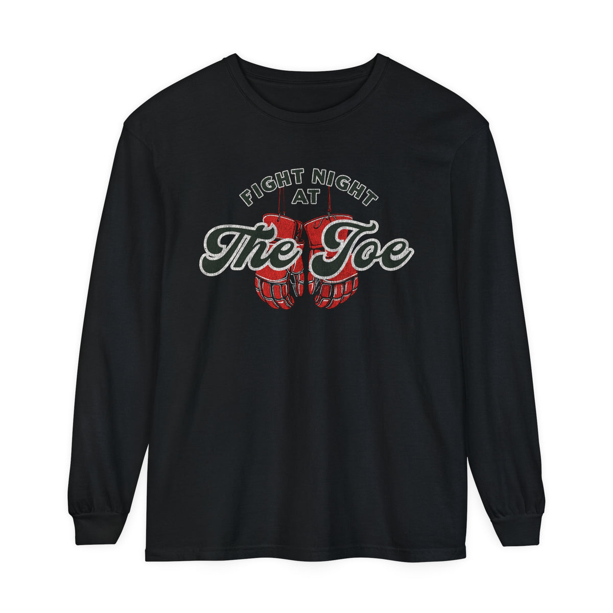 Fight Night At The Joe Unisex Garment-dyed Long Sleeve T-Shirt