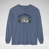 SCDS Awareness “Different Balance, Same Adventure” Comfort Colors Unisex Garment-dyed Long Sleeve T-Shirt