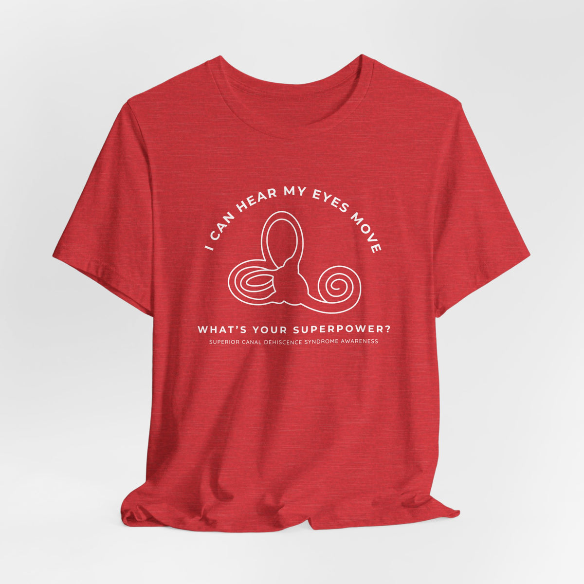 I Can Hear My Eyes Move SCDS Awareness Bella Canvas Unisex Jersey Short Sleeve Tee
