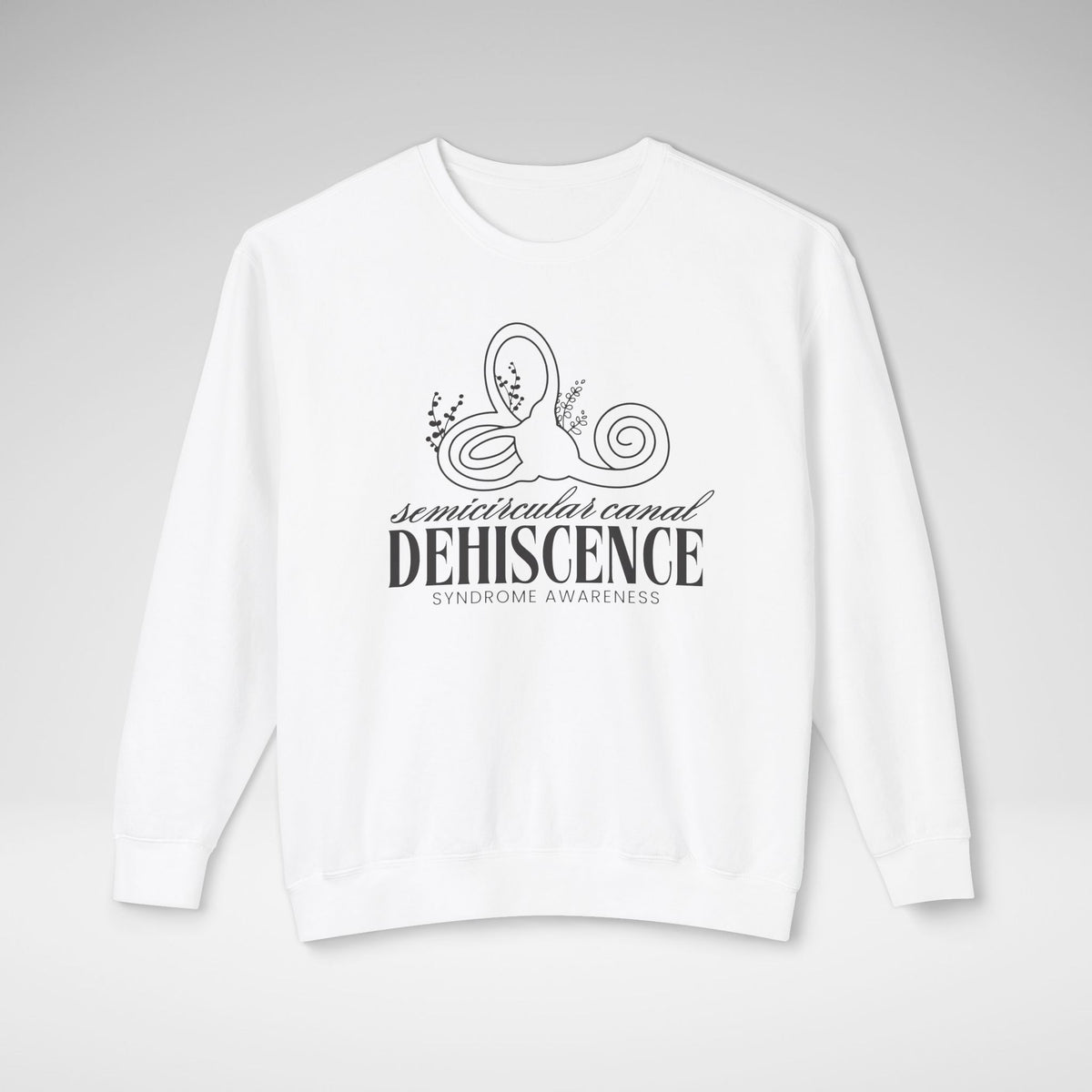 Semicircular Canal Dehiscence Syndrome Awareness Unisex Lightweight Comfort Colors Crewneck Sweatshirt