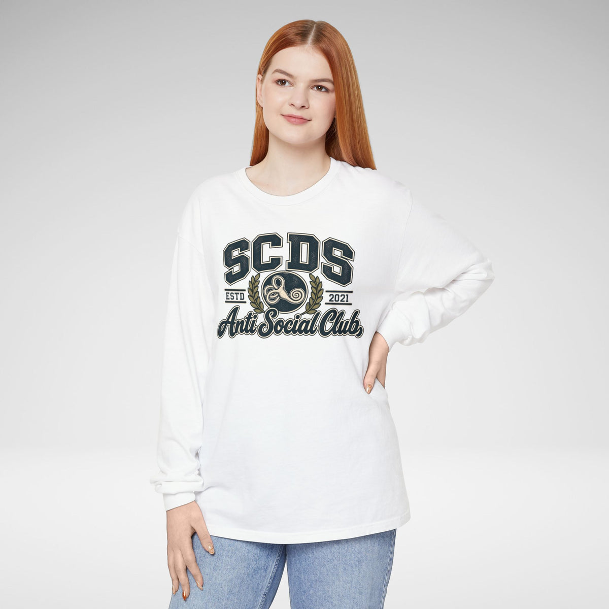 SCDS Anti Social Club Comfort Colors Unisex Garment-dyed Long Sleeve T-Shirt