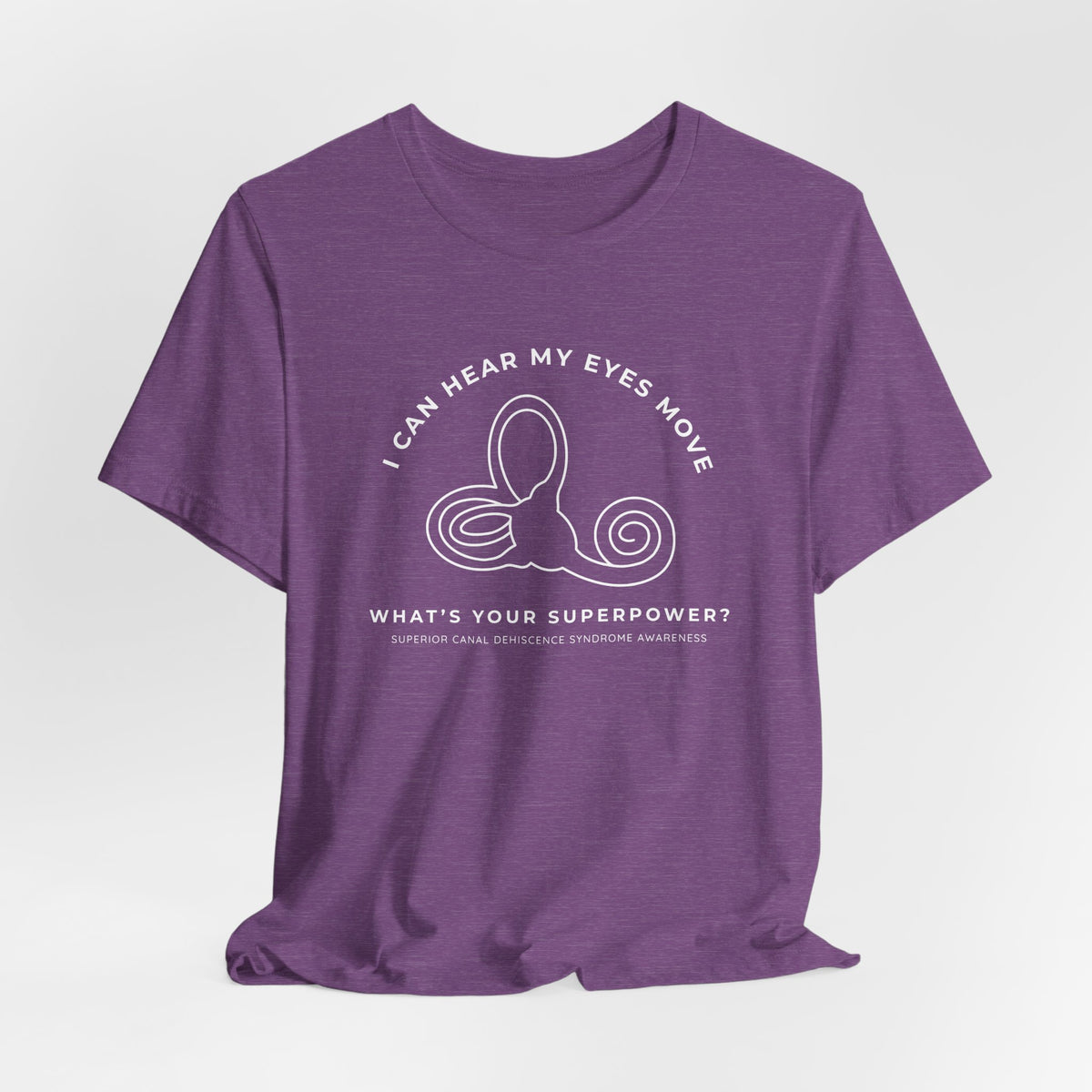 I Can Hear My Eyes Move SCDS Awareness Bella Canvas Unisex Jersey Short Sleeve Tee