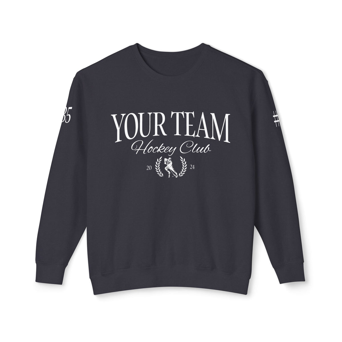 Custom Hockey Club Comfort Colors Unisex Lightweight Crewneck Sweatshirt