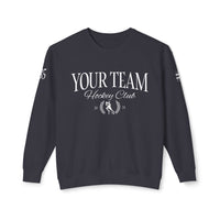Custom Hockey Club Comfort Colors Unisex Lightweight Crewneck Sweatshirt