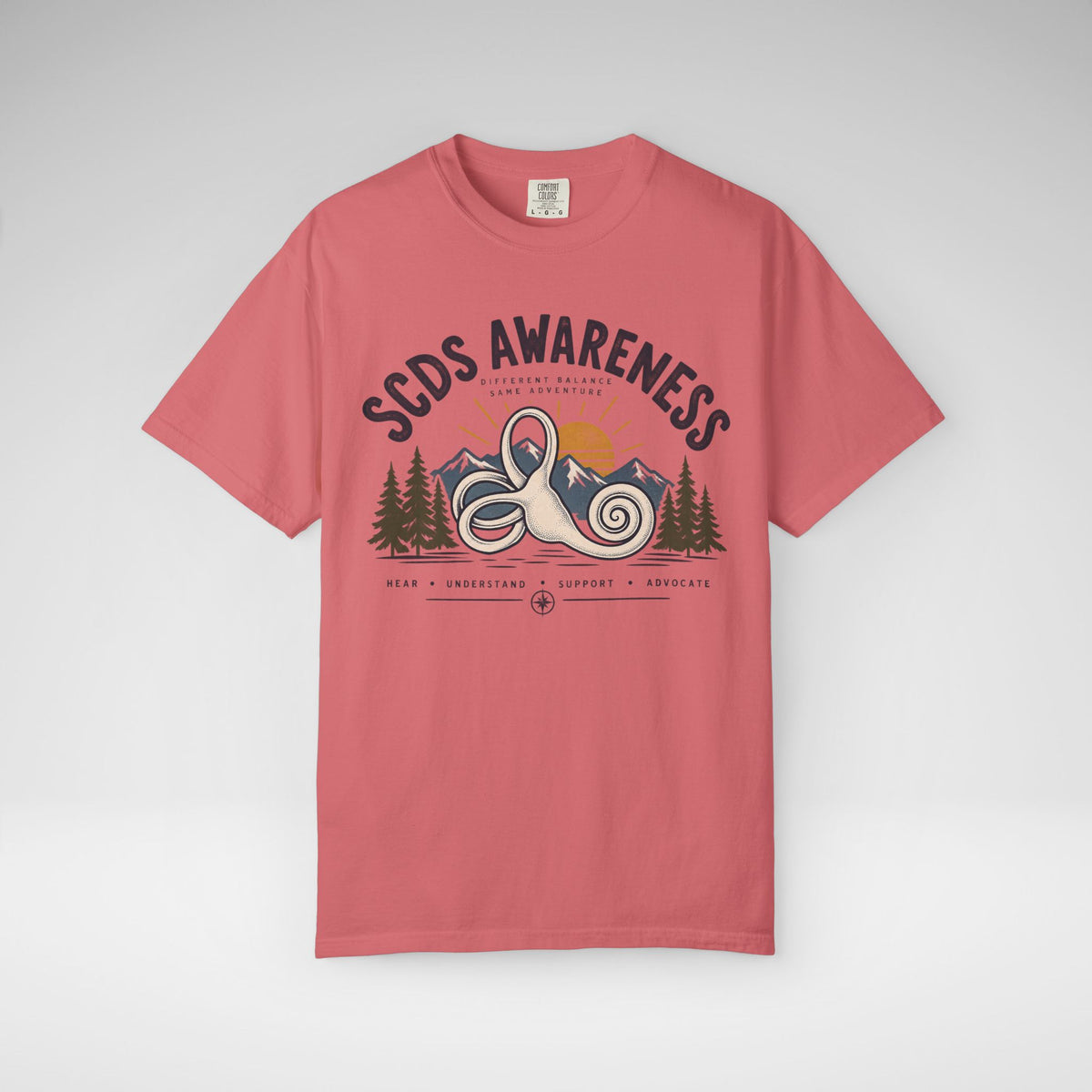 SCDS Awareness “Different Balance, Same Adventure” Comfort Colors Unisex Garment-Dyed T-shirt