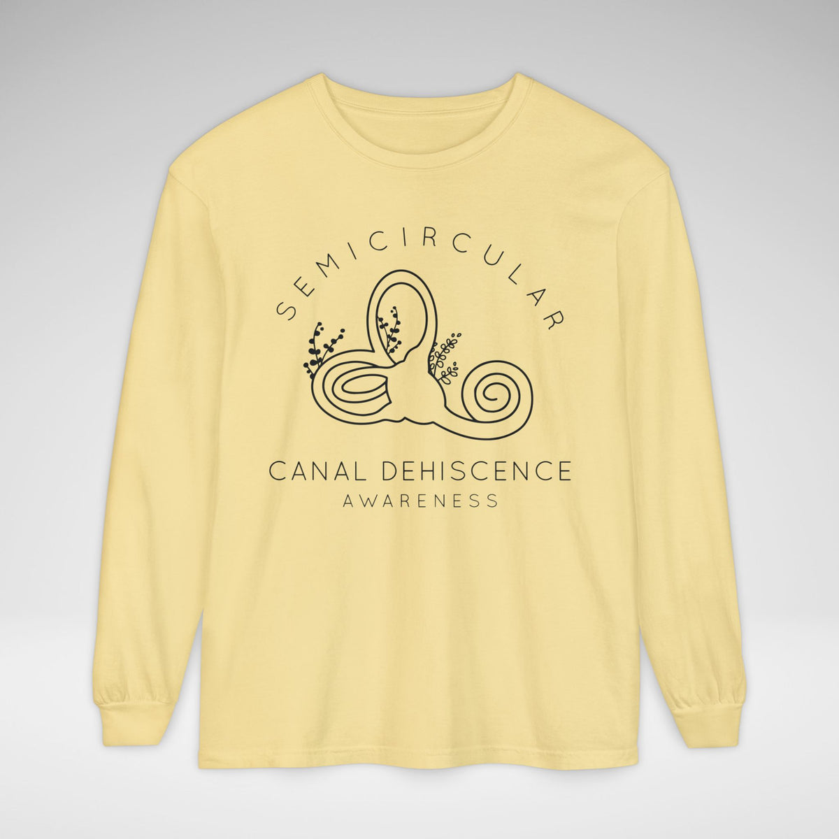 Semicircular Canal Dehiscence Comfort Colors Unisex Garment-dyed Long Sleeve T-Shirt
