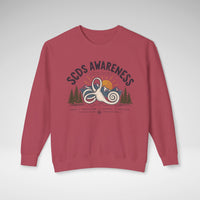 SCDS Awareness “Different Balance, Same Adventure” Comfort Colors® Crewneck Sweatshirt