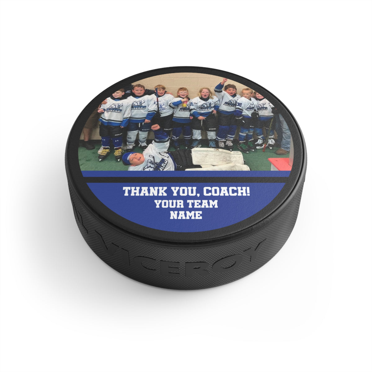 Custom Team Photo Hockey Puck