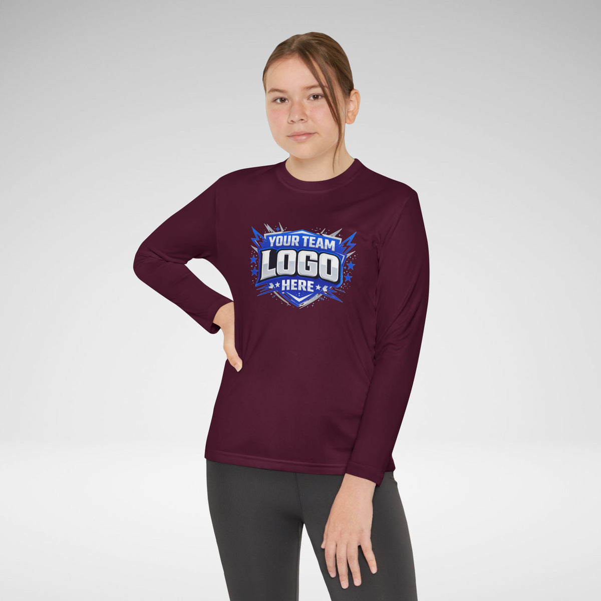 Custom Youth Team Long Sleeve Performance Shirt
