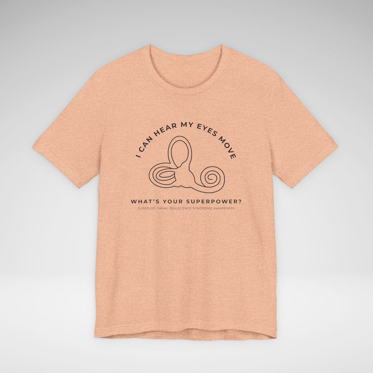 I Can Hear My Eyes Move SCDS Awareness Bella Canvas Unisex Jersey Short Sleeve Tee