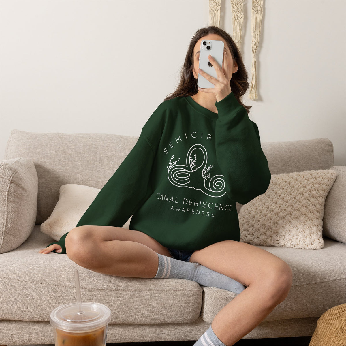 Semicircular Canal Dehiscence Awareness Gildan Unisex Heavy Blend™ Crewneck Sweatshirt