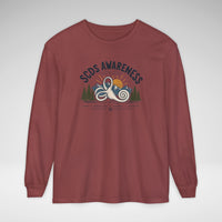 SCDS Awareness “Different Balance, Same Adventure” Comfort Colors Unisex Garment-dyed Long Sleeve T-Shirt