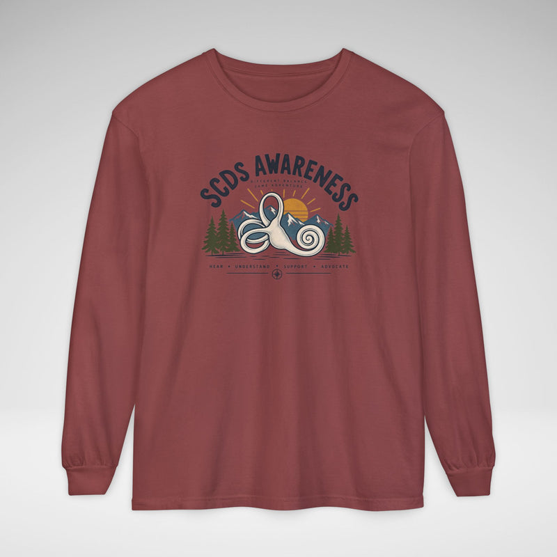 SCDS Awareness “Different Balance, Same Adventure” Comfort Colors Unisex Garment-dyed Long Sleeve T-Shirt