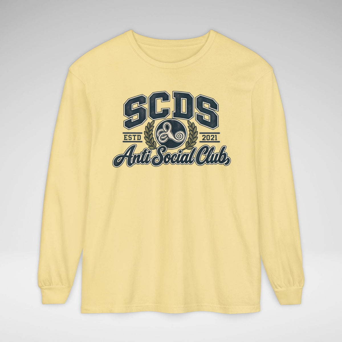 SCDS Anti Social Club Comfort Colors Unisex Garment-dyed Long Sleeve T-Shirt