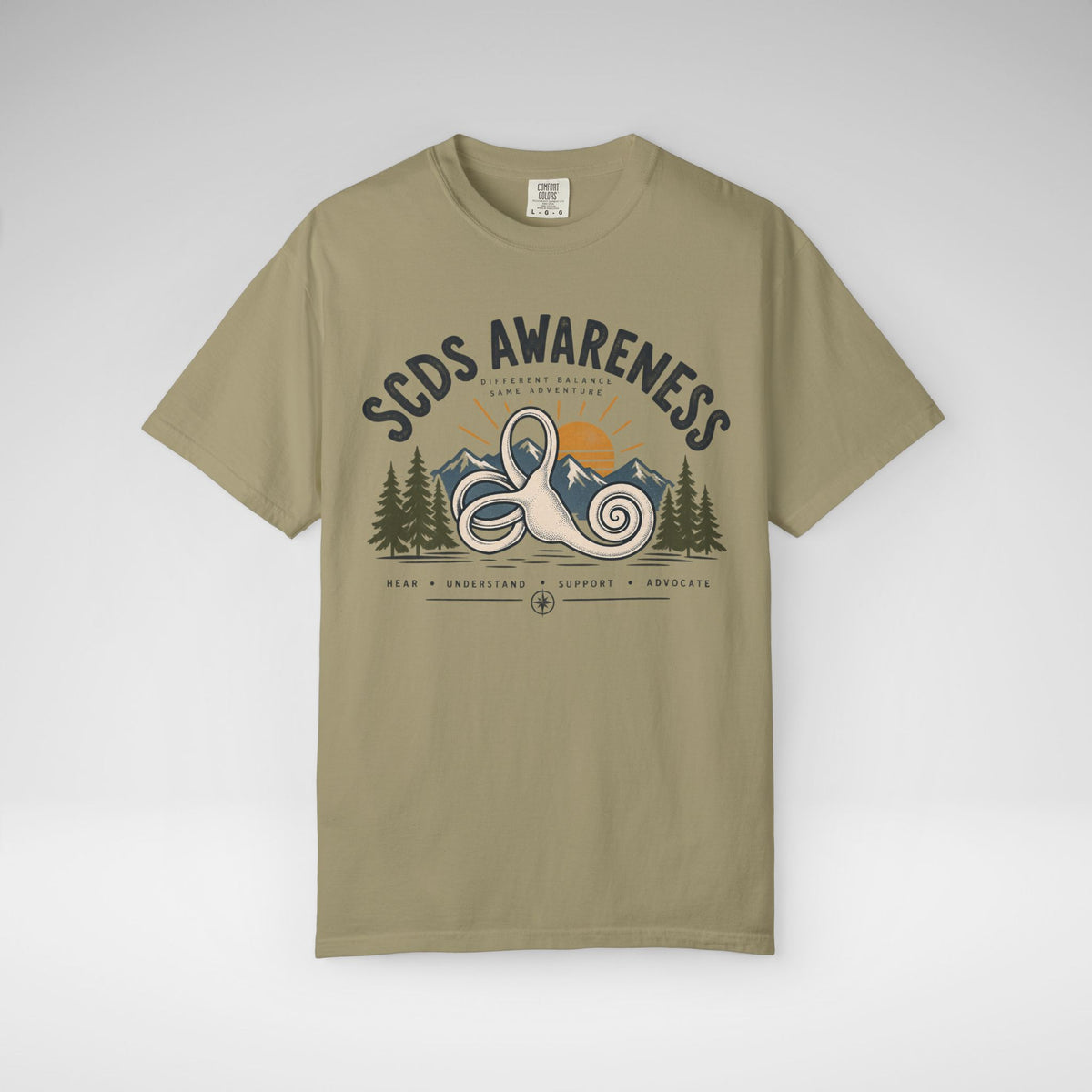 SCDS Awareness “Different Balance, Same Adventure” Comfort Colors Unisex Garment-Dyed T-shirt
