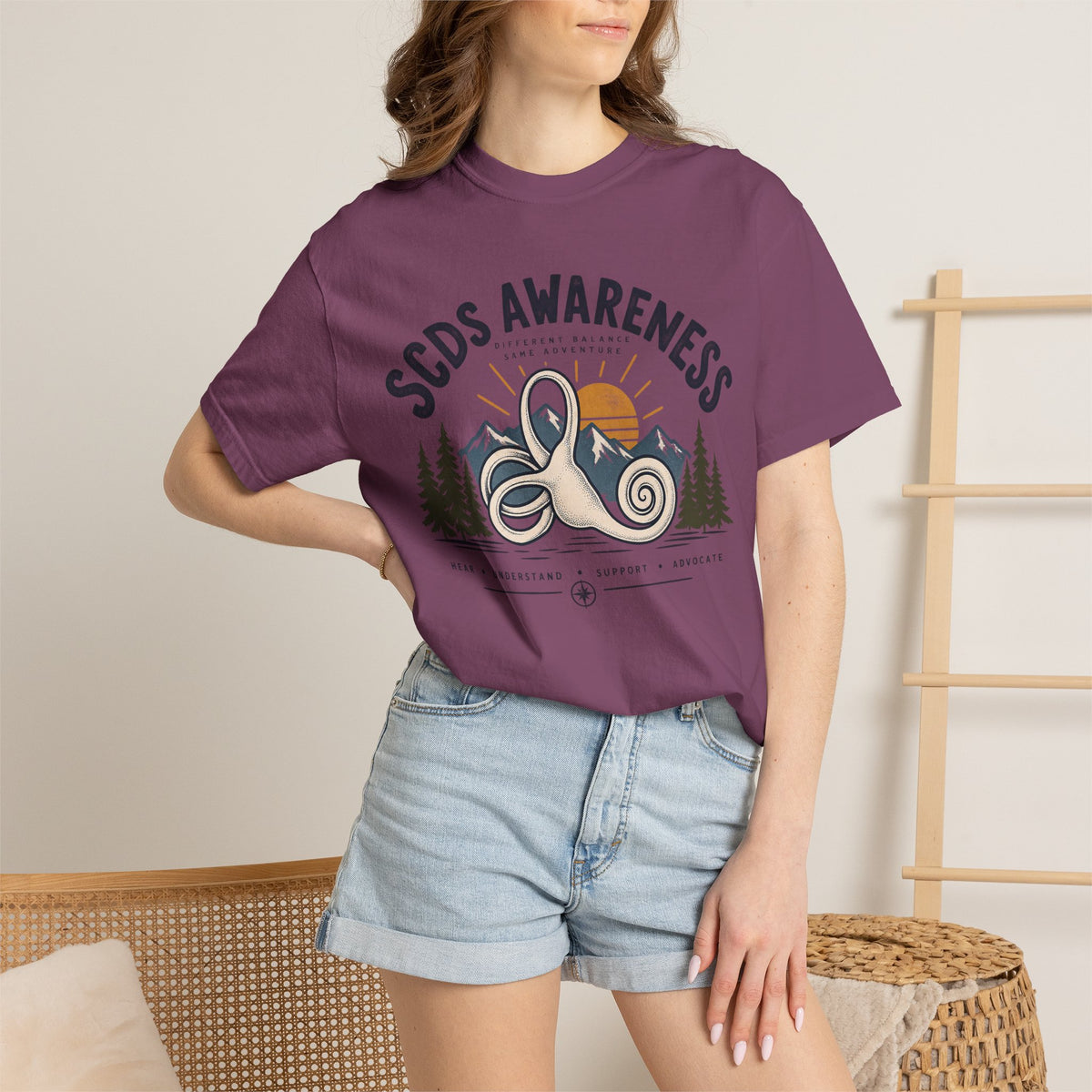 SCDS Awareness “Different Balance, Same Adventure” Comfort Colors Unisex Garment-Dyed T-shirt