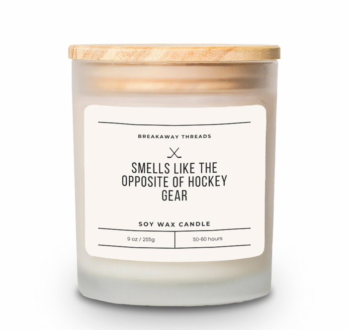 Smells Like The Opposite of Hokey Gear Frosted Glass Candle, 11oz