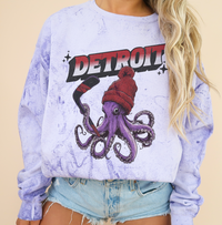 Detroit Unisex Comfort Colors Color Blast Crewneck Sweatshirt