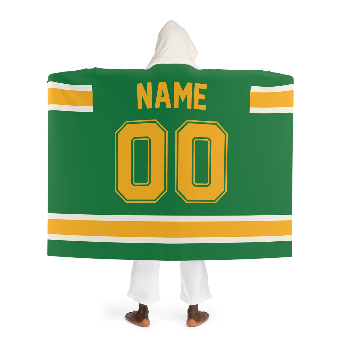 Custom Team Blanket Hooded Sherpa Fleece Blanket – Cozy Oversized Hooded Throw