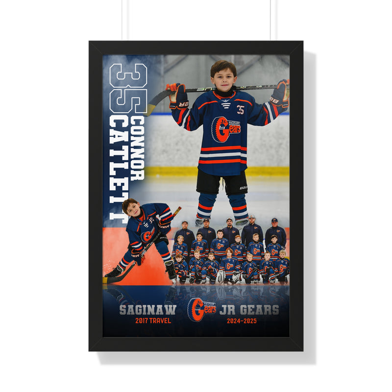 Custom Player Framed Vertical Poster