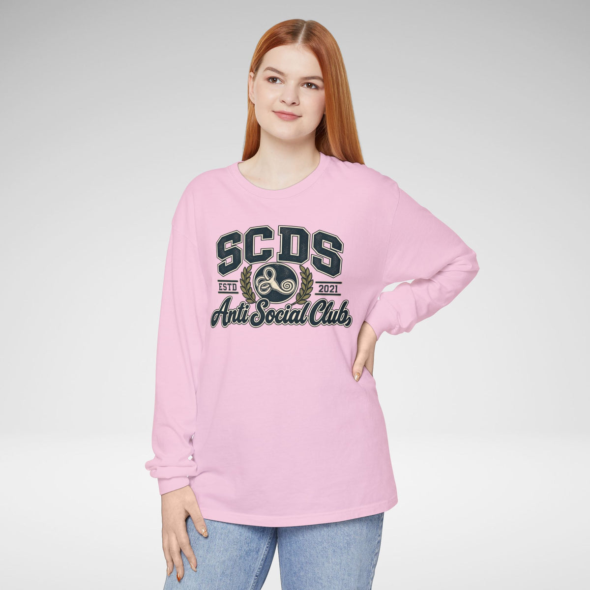 SCDS Anti Social Club Comfort Colors Unisex Garment-dyed Long Sleeve T-Shirt