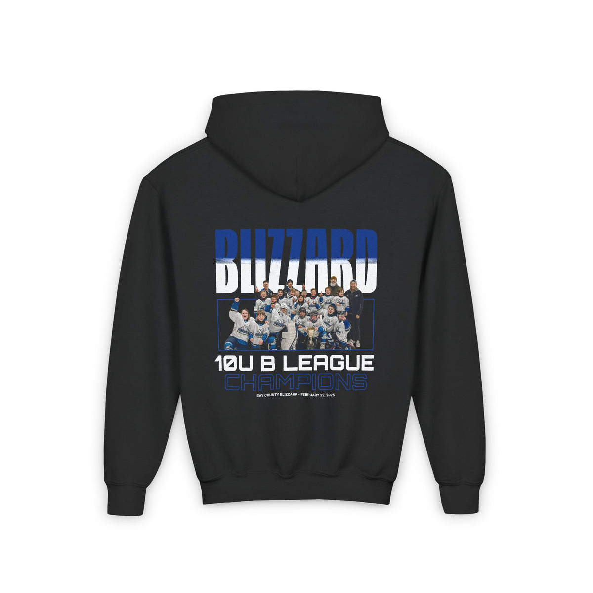 Youth Champion Hoodie - Blizzard 10U B League Champions Design