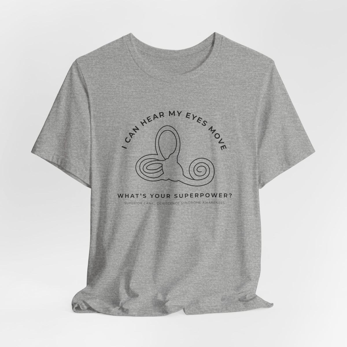 I Can Hear My Eyes Move SCDS Awareness Bella Canvas Unisex Jersey Short Sleeve Tee