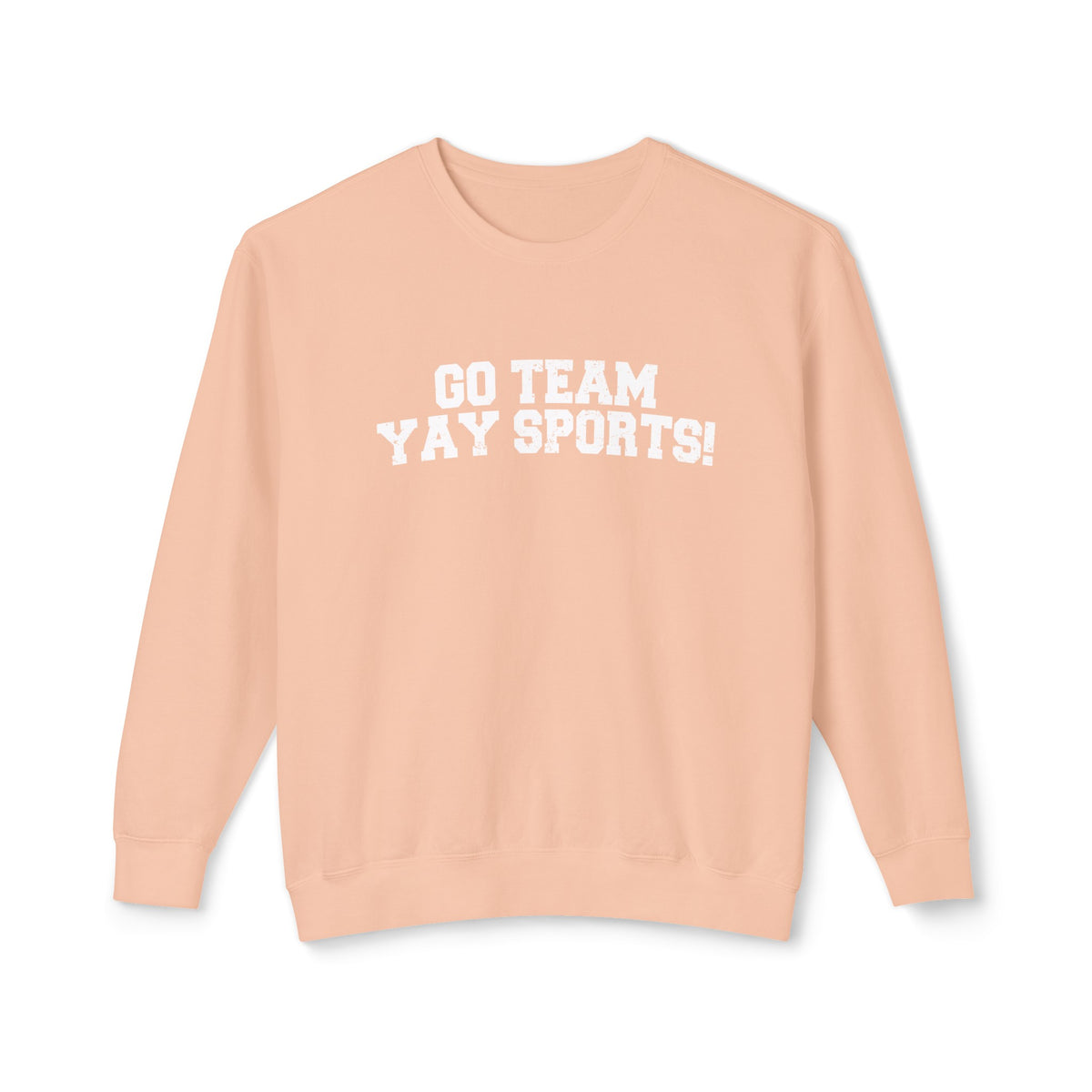 Go Team Yay Sports Comfort Colors Unisex Lightweight Crewneck Sweatshirt