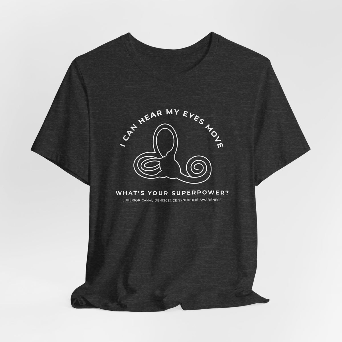 I Can Hear My Eyes Move SCDS Awareness Bella Canvas Unisex Jersey Short Sleeve Tee