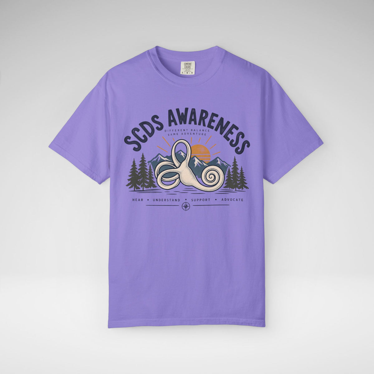 SCDS Awareness “Different Balance, Same Adventure” Comfort Colors Unisex Garment-Dyed T-shirt