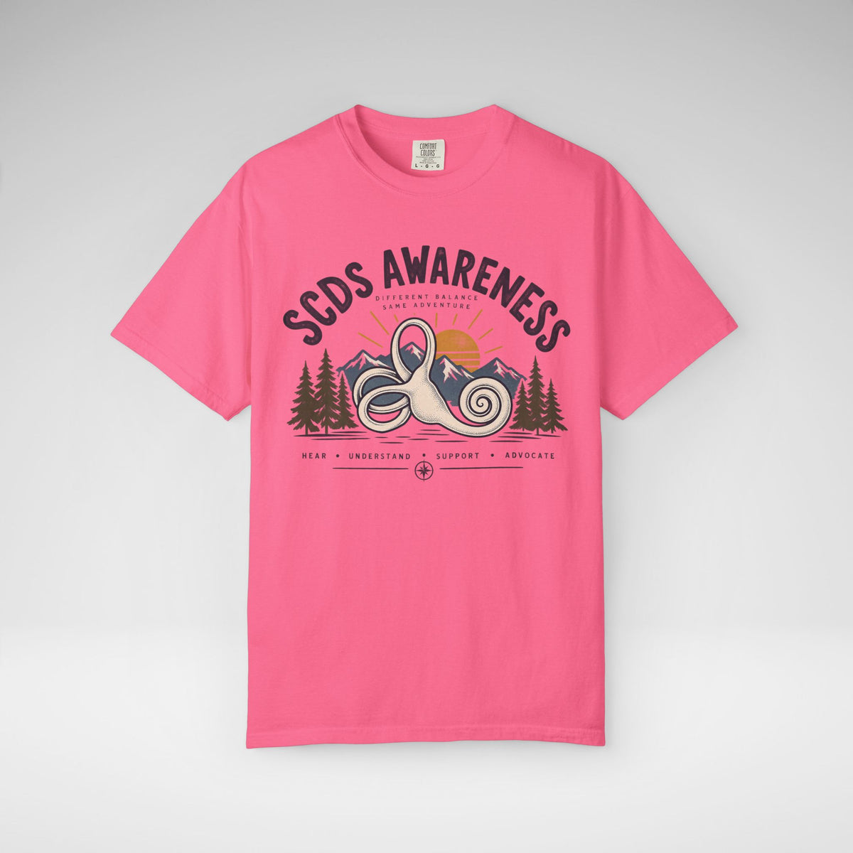 SCDS Awareness “Different Balance, Same Adventure” Comfort Colors Unisex Garment-Dyed T-shirt
